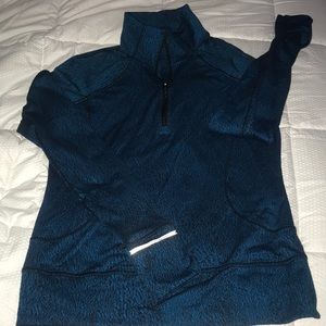 Lululemon blue and black quarter zip